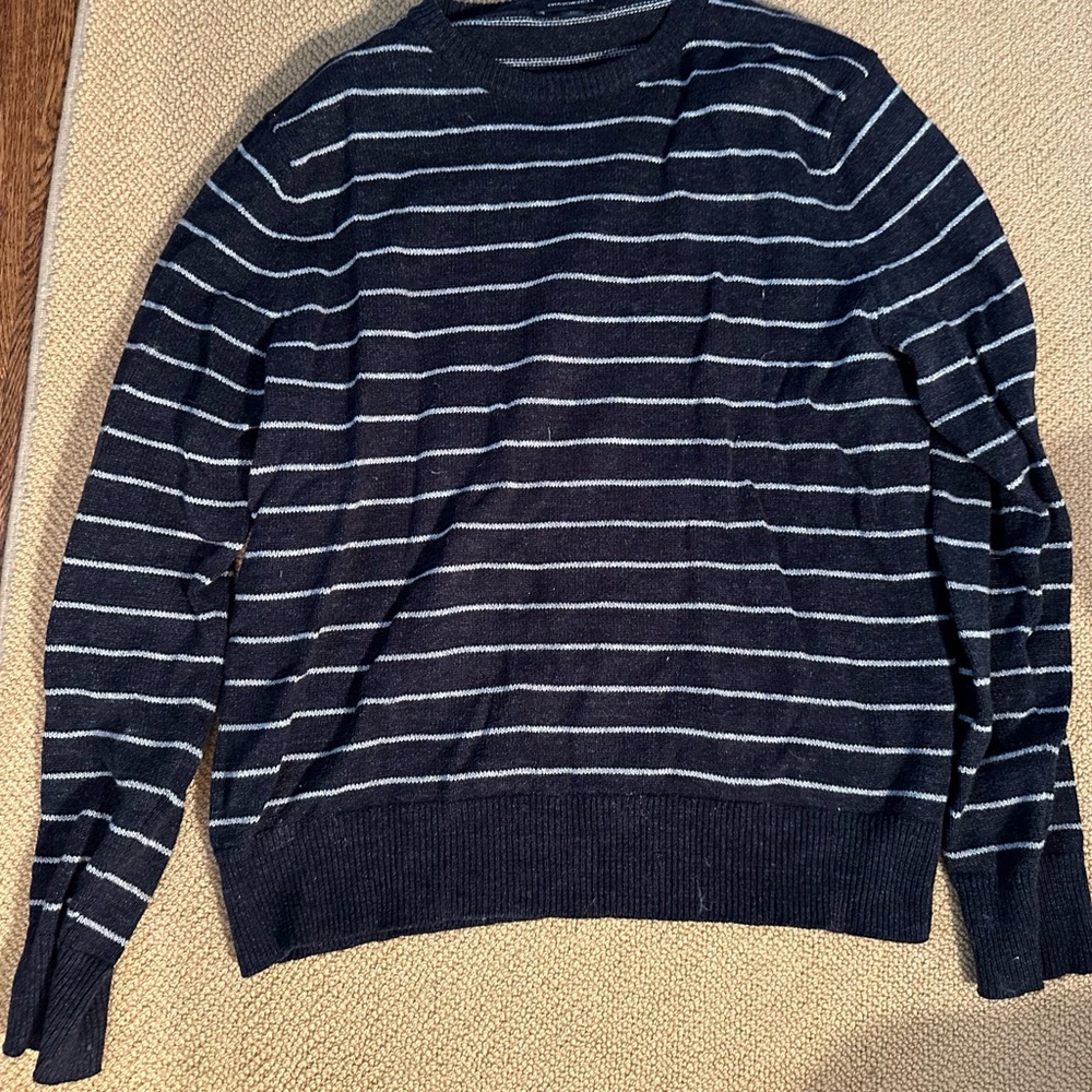 Men's Navy Striped Sweater